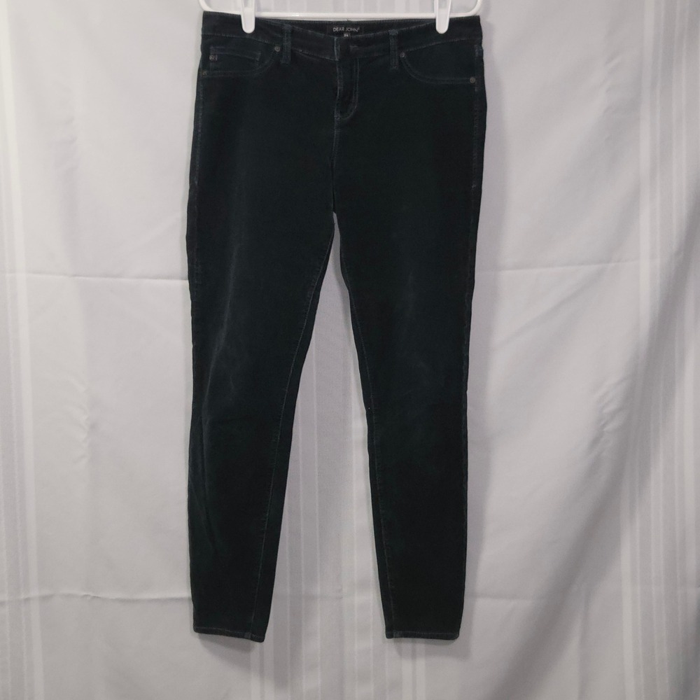 Dear John Corduroy Pants Womens 29 Forest Green DJ-JG1023FOR Skinny Faux Pocket